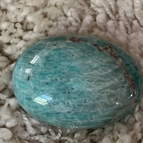 LARGE Amazonite Palm Stone - Picture 9 of 11